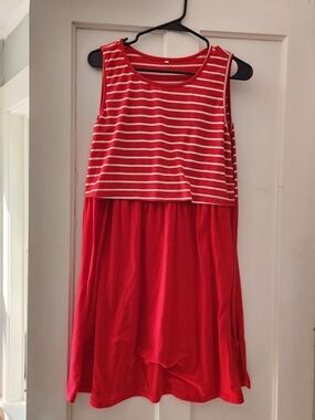 NWOT Large Breastfeeding/pumping Striped Dress